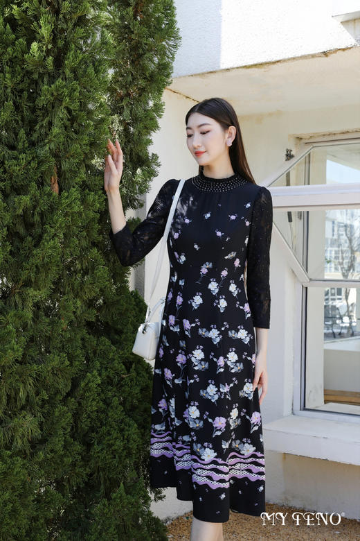 马天奴定制印花连衣裙MDS131DRX0 商品图2