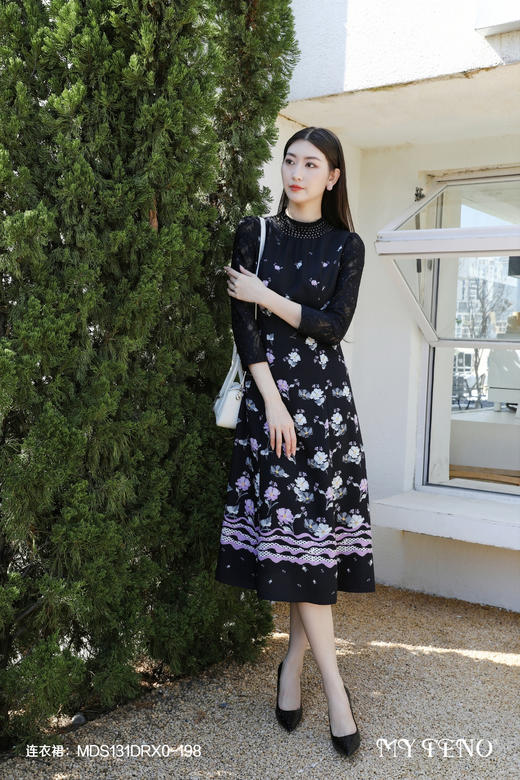 马天奴定制印花连衣裙MDS131DRX0 商品图1