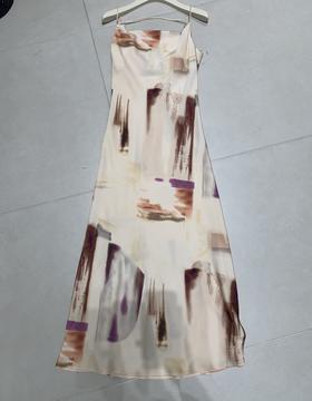 【门店同款】ENJOY夏季复古涂层吊带长裙 153450707