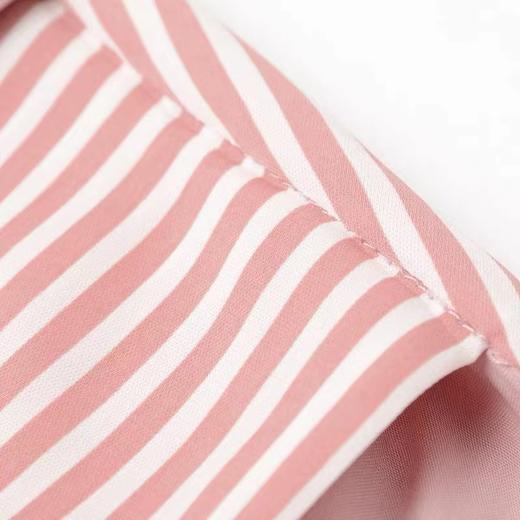 A7066       气质休闲撞色条纹拼接假两件长袖上衣（特价不退换） 商品图6