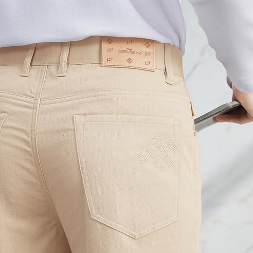 【高端系列】柒牌男装休闲裤男2024春季新款时尚提花百搭五袋裤子	126H71590 商品图2