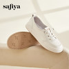 Safiya/索菲娅2024春季百搭一脚蹬平底学院风休闲浅口小白鞋 SF41112111 商品缩略图2