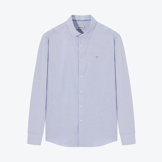 【含莫代尔】柒牌男士条纹长袖衬衫春季新款商务休闲舒适翻领衬衣	126A71070 商品图4