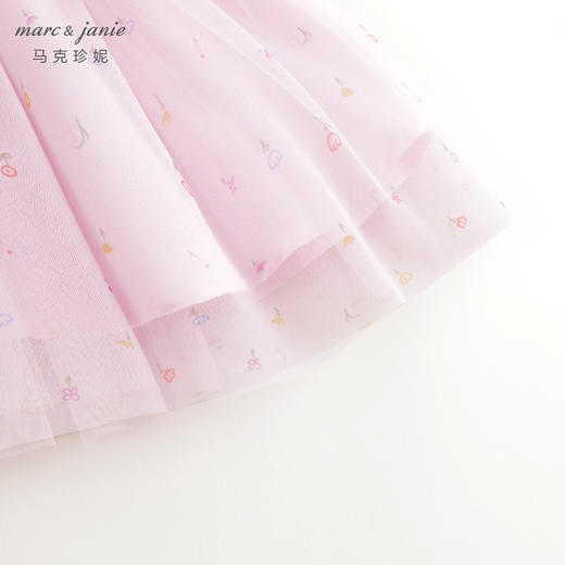 马克珍妮女童碎花网纱短裙半身裙儿童裙子2024年春装新款240105 商品图3