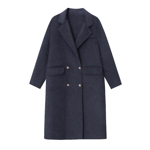 「三色可选！天丝羊毛双面呢大衣」司南法式编织小金扣 立裁藏肉版天丝羊毛双面呢大衣外套上衣 商品图4