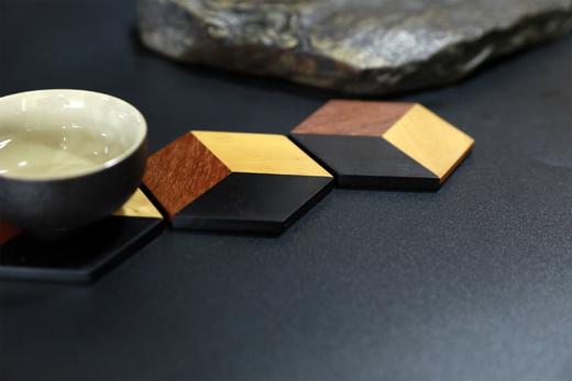 三色拼接几何°杯垫（单个） 商品图7