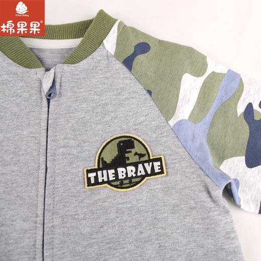 棉果果专柜同款春季新品男童纯棉对开连体衣M112722224041 商品图1