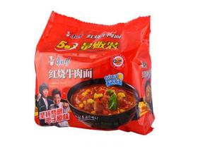 康师傅红烧牛肉面(包)109g*5