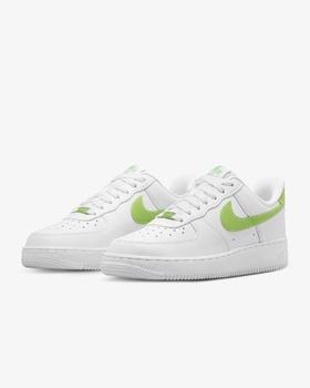 好折！Nike女款AirForce 1 '07 青草绿小白鞋