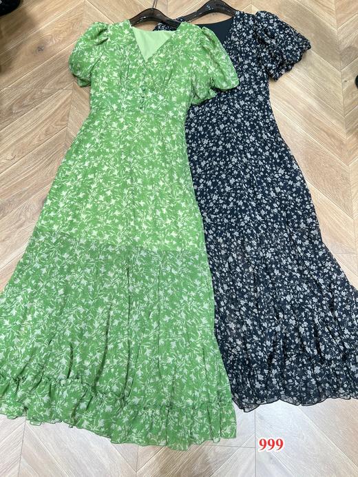 【门店同款】ENJOY2023年夏季V领碎花鱼尾长裙 153461481 商品图0