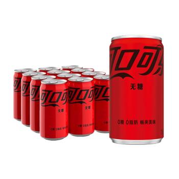 可口可乐（Coca-Cola）饮料  零度 无糖 汽水 碳酸饮料 200ml*12罐 商品图5