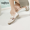 Safiya/索菲娅2024春季小众气质珍珠饰带百搭通勤英伦粗跟单鞋 SF41112084 商品缩略图5