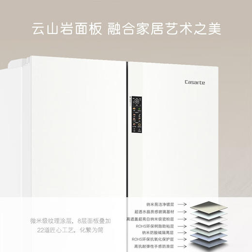 卡萨帝（Casarte）650升独立三系统冰箱十字对开四门家用大容量电冰箱全一级节能变频 全变温空间 智慧动态除菌 【云山岩】BCD-650WGCTDM7S3U1 商品图6