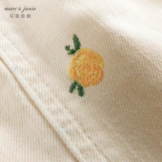 马克珍妮女童花边腰绣花牛仔短裙半身裙儿童裙子春装新款240055 商品图4