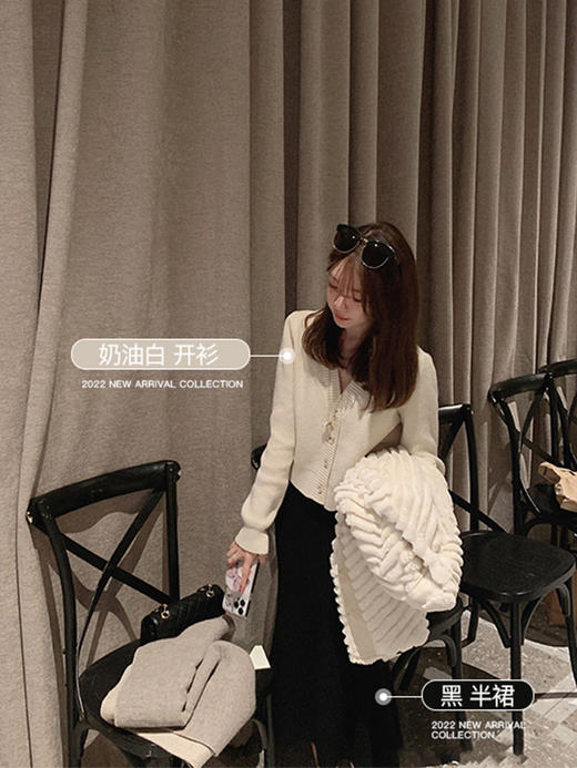 金蘑菇菇 玫瑰与茉莉 羊毛穿搭组 / 冬天一起穿这套! 针织两件套 商品图0