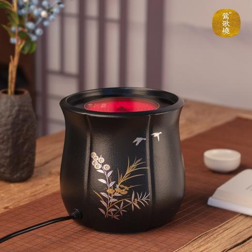 莺歌烧六瓣南瓜炉轻音电陶炉电茶炉烧水家用煮茶器错金银飞鸟红外垂直加热底座【厂家直发】 商品图0