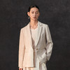 Famecoco范可儿春季棉麻文艺一粒扣西装外套平驳领气质优雅西装FAC1AW003 商品缩略图2