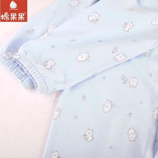 棉果果专柜同款春季新品内衣家居男宝5A抗菌莫代尔对开连体衣M111722424712 商品图5