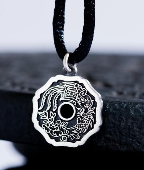 矩德泉坊 纯银手作  龙凤微型银币（1.7厘米挂扣版）Q2401000750 商品图3