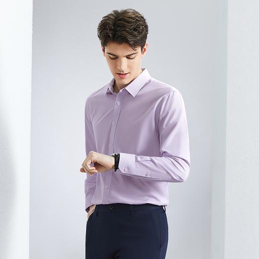 【含竹纤维】柒牌格纹长袖衬衫男春季新款商务休闲中青年翻领衬衣	126A70890 商品图1