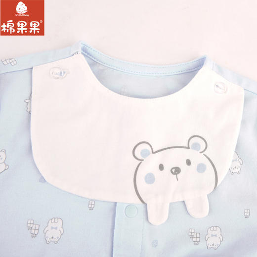 棉果果专柜同款春季新品内衣家居男宝5A抗菌莫代尔对开连体衣M111722424712 商品图6