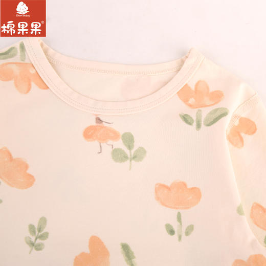 棉果果专柜同款春季新品内衣家居女宝5A抗菌莫代尔套头套装 M121302424723 商品图4