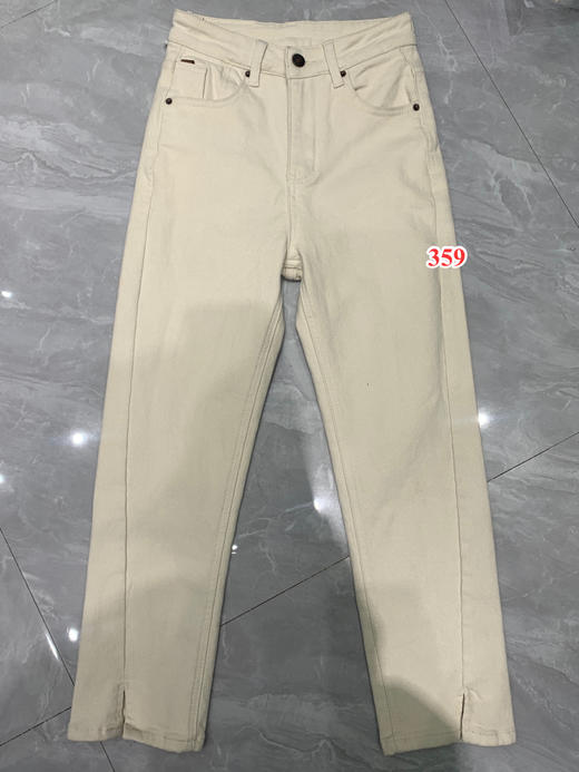 【门店同款】ENJOY冬季斜裁抓毛烟管裤 155017309 商品图0