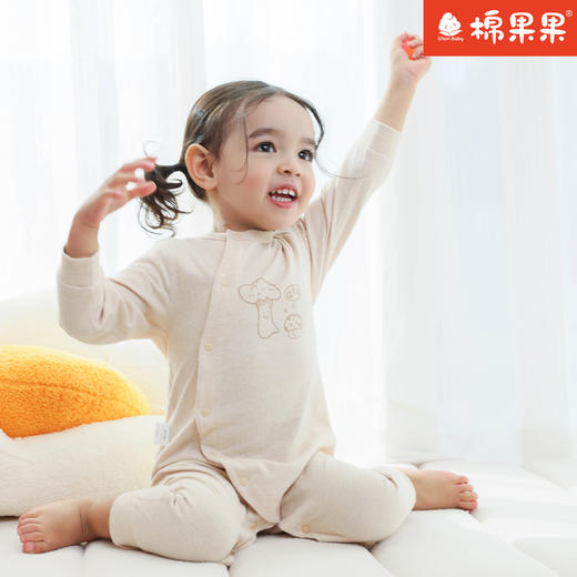 商场同款棉果果春秋款新疆彩棉偏襟连体衣哈衣M101720122004 商品图0