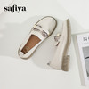 Safiya/索菲娅2024春季 复古学院风粗跟软底蝴蝶结英伦乐福鞋 SF41112087 商品缩略图3