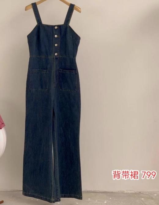 【门店同款】ENJOY春季复古收腰牛仔背带裤 150260801 商品图0