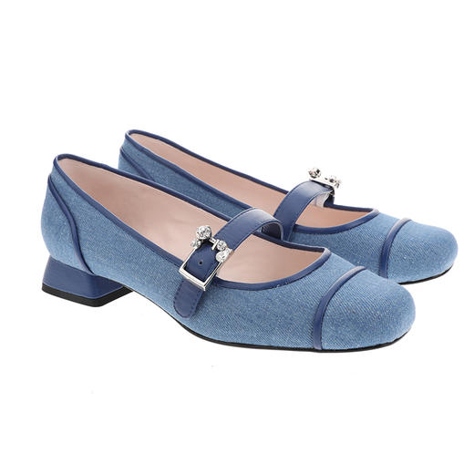 sheme蝶雨彩虹系列水晶饰扣休闲时尚玛丽珍女鞋可定制 商品图11