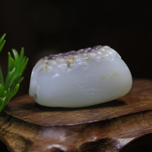 和田玉（白玉）独籽挂件-- 老鼠爱大米38.34g 商品图4