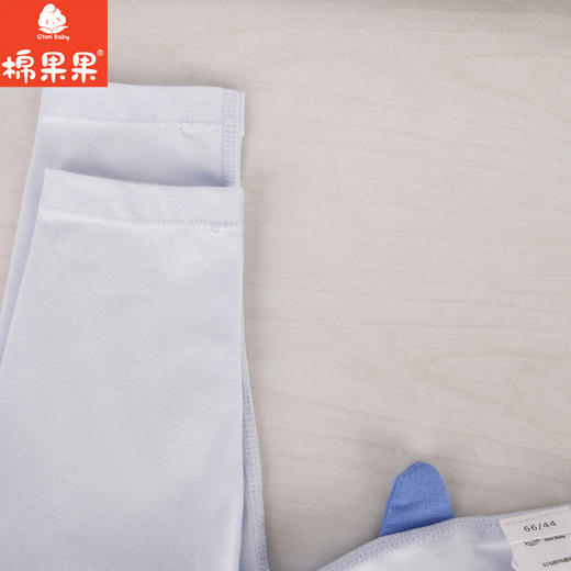 棉果果专柜同款春季新品内衣家居男宝5A抗菌抗菌对开连体衣M111722224720 商品图3