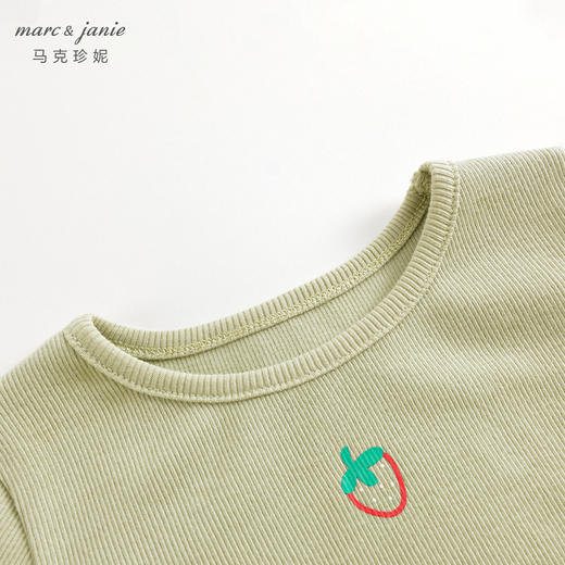 马克珍妮女童罗纹拼接网纱连衣裙儿童裙子2024年春装新款240097 商品图3