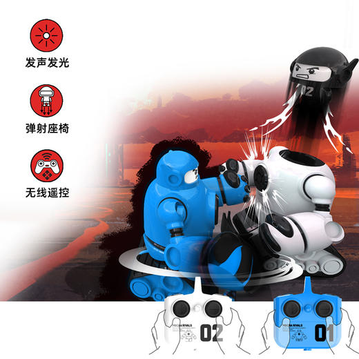 TS 連控对战碰碰机器人 (蓝白款）	TSSC1242020751 商品图1