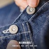马登工装美式复古半开襟牛仔衬衫丹宁翻领套头辑明线口袋外套男秋 商品缩略图3