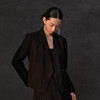 Famecoco范可儿春季棉麻文艺长无领一粒扣西装外套气质优雅新中式西装FAC1AW004 商品缩略图0