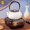 莺歌烧四方大漆地金枫纹电陶炉轻音家用煮茶茶炉红外线泡茶具茶器台式泡茶煮茶器金枫叶【厂家直发】 商品缩略图5