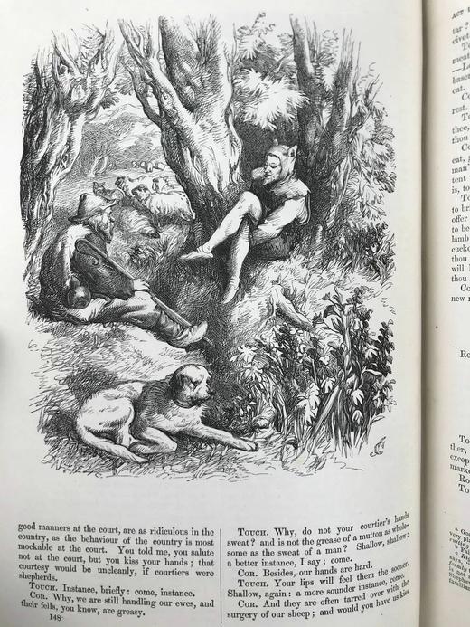 1859年 莎士比亚作品集（卷2） 约翰·吉尔伯特数百幅插图 皮装16开 商品图6