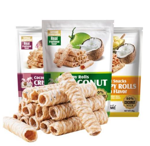 椰子日记榴莲味蛋卷80g/袋 商品图0