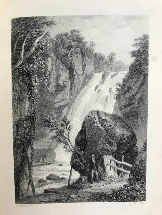 1871年 司各特《清教徒》 约7幅版画插图 真皮精装32开 商品图11