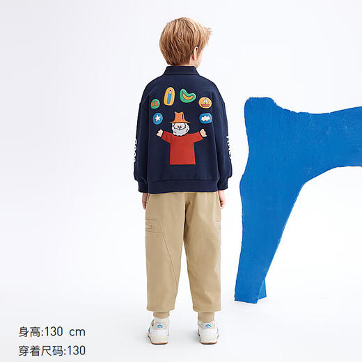 【MQD】童装男大童暖炎绒保暖翻领卫衣冬韩版上衣新 商品图2