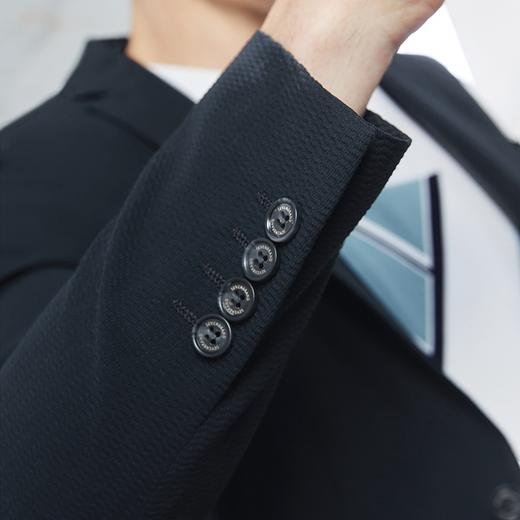 【高端系列】柒牌男装西装男春季新款平驳领商务休闲单西条纹西服	126C70990 商品图2