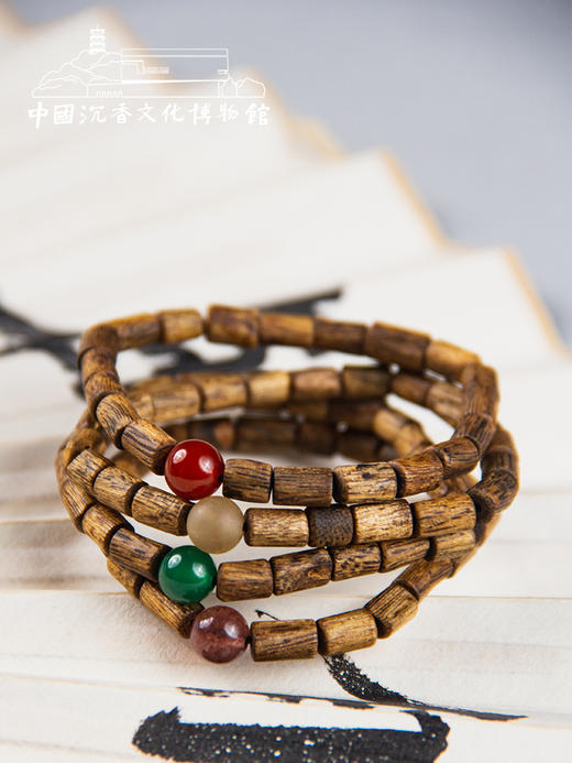 【中国沉香文化博物馆】严选沉香木质手串绿奇楠随行设计单圈搭配女 商品图1
