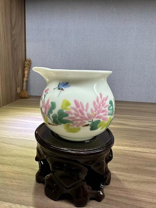 景德镇陶瓷 国瓷红叶 8头釉下五彩菊花茶具 商品图2