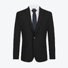 柒牌西服套装男士弹力2024春新款商务正装锦氨印花黑色平驳领西装	126C70720 商品缩略图4