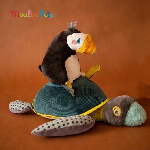 法国 Moulin Roty 寰宇动物-飞行篇 玩偶合集（蜂鸟/蓝足鲣鸟/鹈鹕/海鹦鹉/赤红鹭鸟） 商品图5