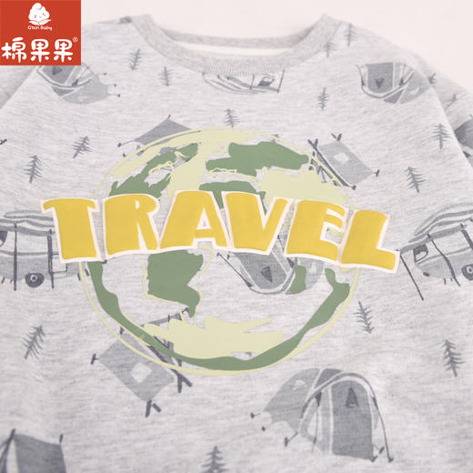 棉果果专柜同款春季新品男童纯棉圆领套头卫衣M112180224053 商品图4