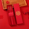 春节新年【喜事红色筷子礼盒】高档防滑合金筷子 喜庆乔迁龙凤喜筷 家用婚礼春节 商品缩略图4