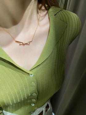 【深度定制】zp开版 谷爱凌同款 蒂芙尼 Tiffany Knot系列镶钻扭绳项链 简单不失高级《寓意：爱如绳结，交织相扣》